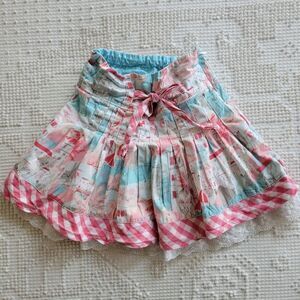 Pumpkin Patch Ruffled Gingham Trim Skirt | 4